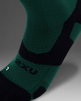 Vectr Light Cushion Crew Socks, Dark Moss/White