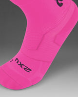 Vectr Light Cushion Crew Socks, Fuchsia/Black