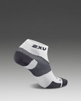 Vectr Ultralight 1/4 Crew Socks, White/Grey