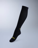 Flight Bamboo Charcoal Compression Socks, Black/Yellow