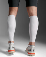 Light Speed Aero Calf Guards, White/Black