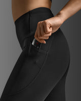 Bio Nylon Hi-Rise Compression Tights, Black/Black