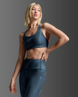 Form Strappy Low Impact Bra, Dark Sage Glass/Dark Sage