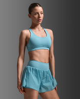 Aero Mesh Medium Impact Bra, Retro Blue/Retro Blue Reflective