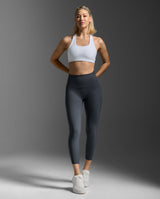 Form Racerback Medium Impact Bra, White/White