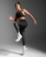 Light Speed High Impact Bra, Black/Silver Reflective