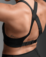 Light Speed High Impact Bra, Black/Silver Reflective