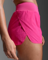 Light Speed Hi-Rise 3 Inch Shorts, Fuchsia/Fuchsia Reflective