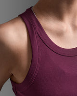 Fluid Modal Ribbed Tank, Amaretto/White