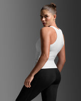 Fluid Modal Ribbed Tank, White/White