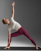 Fluid Modal Ribbed Crop Tee, Moon/White