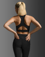 Bio Nylon Longline Bra, Black/Black