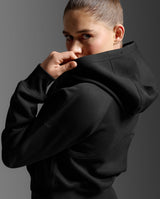 Form Smooth Spacer Crop Hoodie, Black/Black