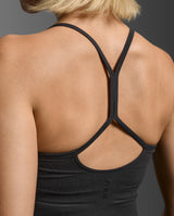 Flex Strappy Crop Tank, Black/Black