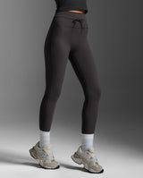 Flex Hi-Rise Drawcord Tights, Sable/Sable