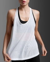 Relight Racerback Singlet, White/White