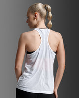 Relight Racerback Singlet, White/White