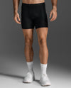 CORE COMPRESSION 1/2 SHORTS - BLACK/SILVER