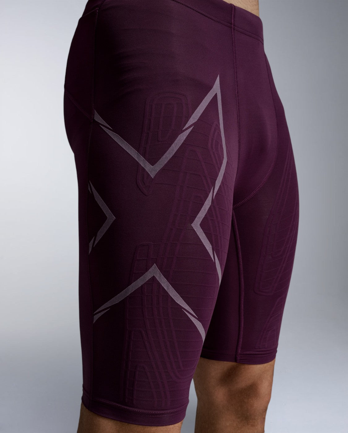 Light Speed Compression Shorts, Sangria/Sangria Reflective