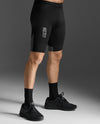 LIGHT SPEED REACT COMPRESSION SHORTS - BLACK/WHITE REFLECTIVE