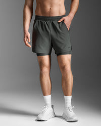 Aero Mesh 2-In-1 5 Inch Shorts, Jupiter/Black Reflective