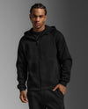 Commute Smooth Spacer Full Zip Hoodie - Black/Black