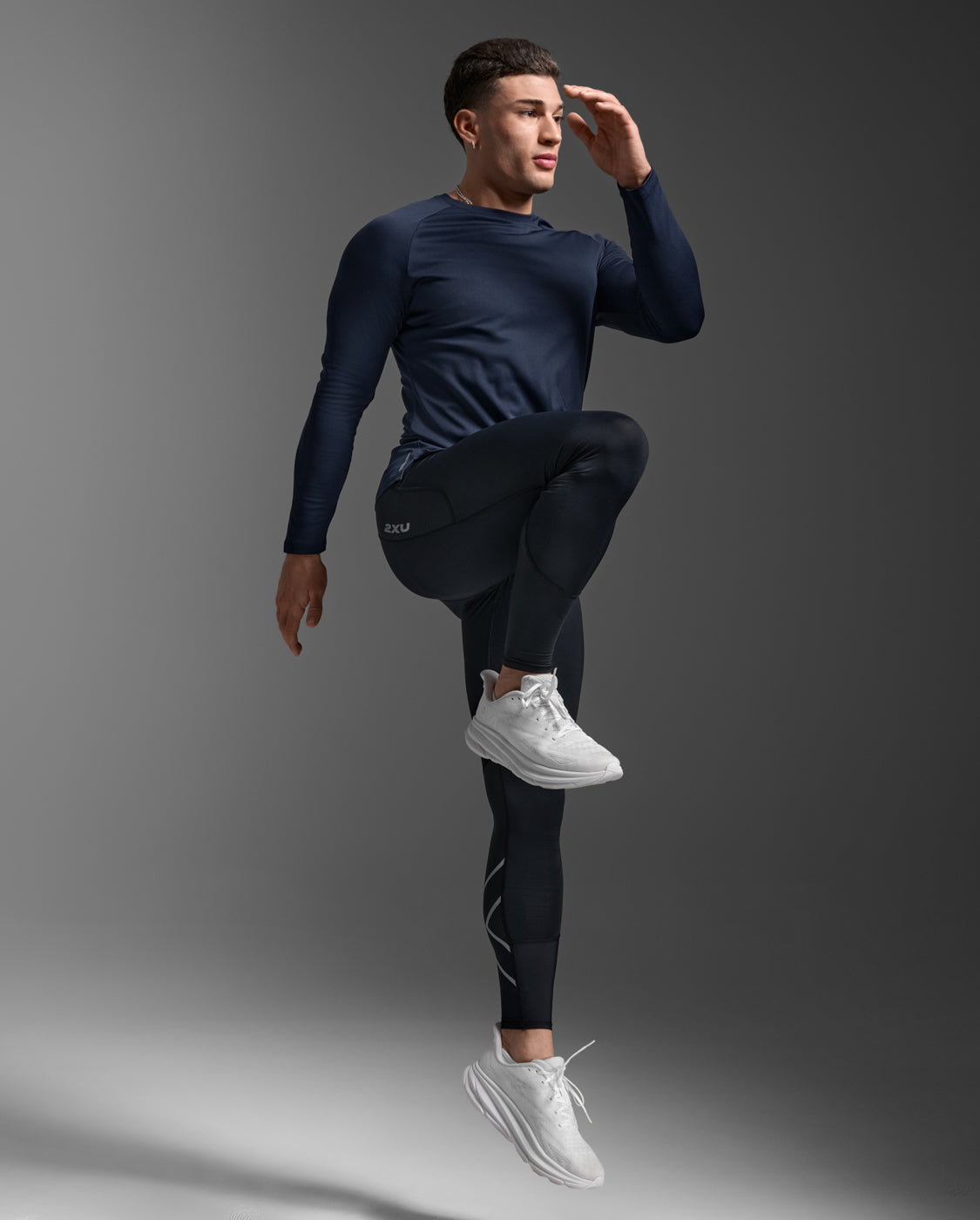 Aero Mesh Long Sleeve, Midnight/Silver Reflective