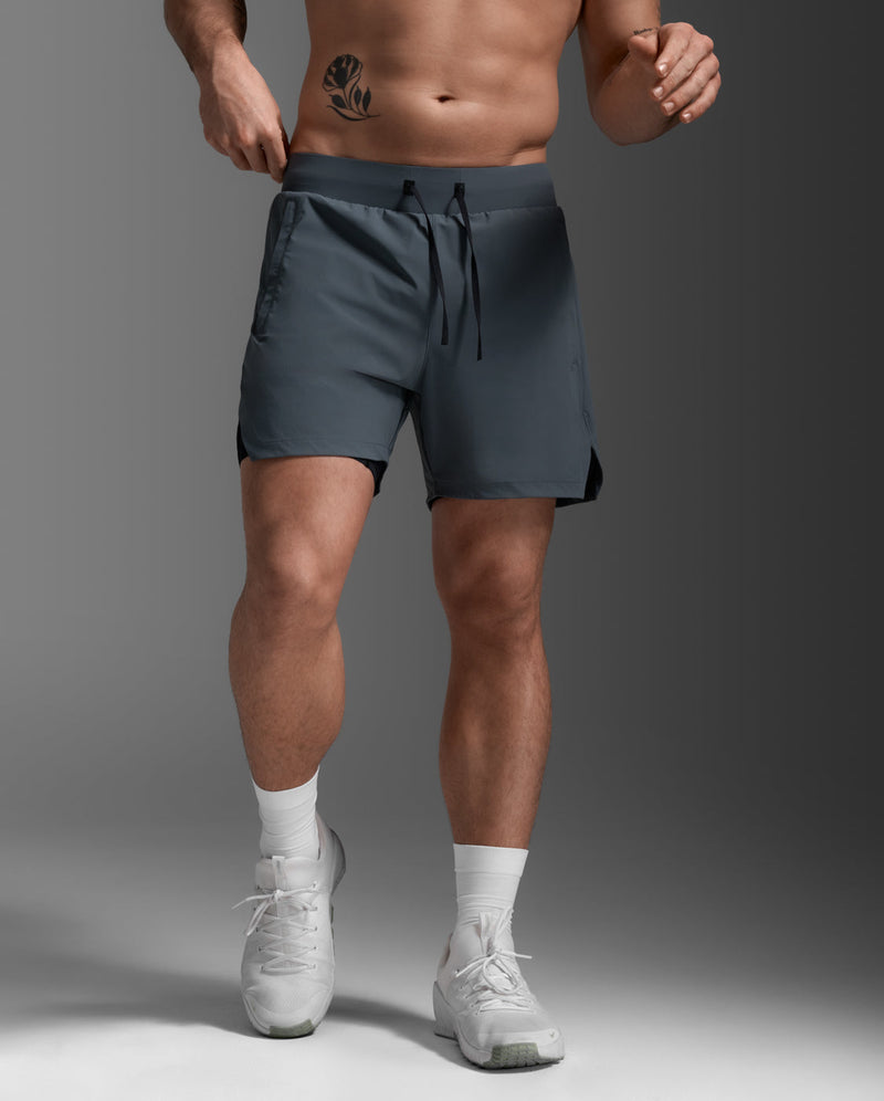 Motion 2-In-1 5 Inch Shorts, Turbulence/Black