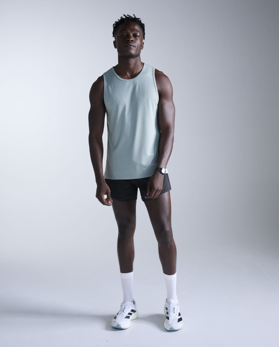 Aero Mesh Tank, Smoke Blue Marble/Black Reflective