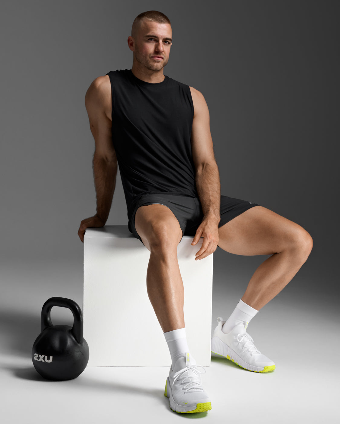 Signature Soft Jersey Tank, Black/Black