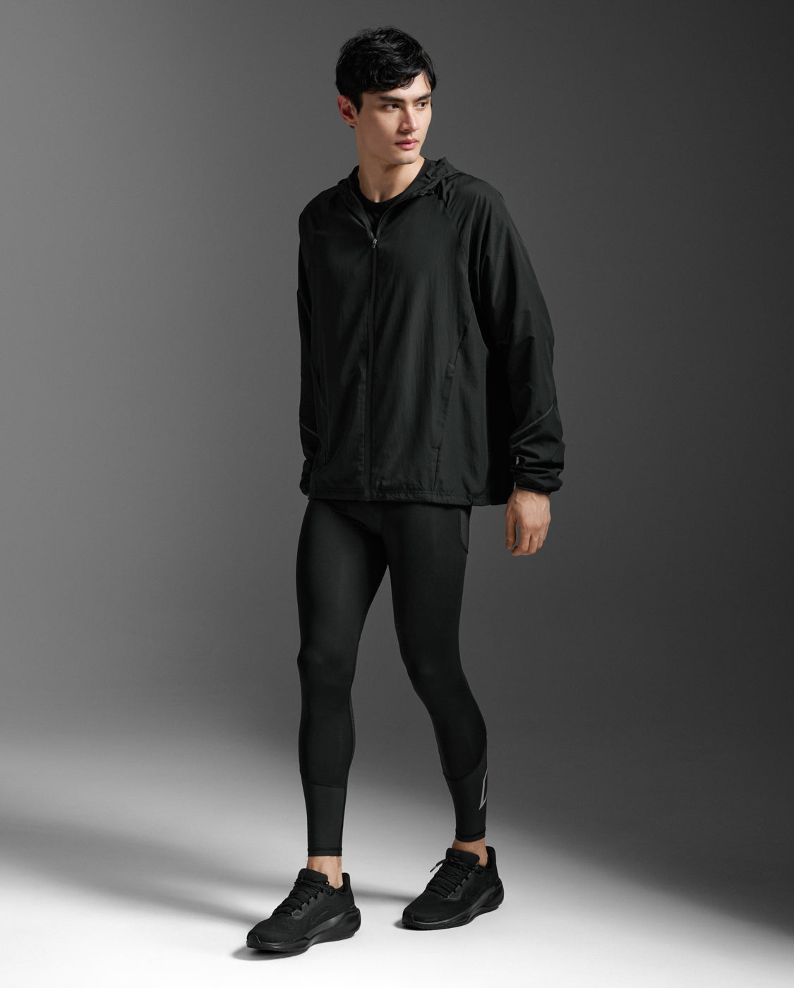 Aero Hex Windbreaker, Black/Silver Reflective