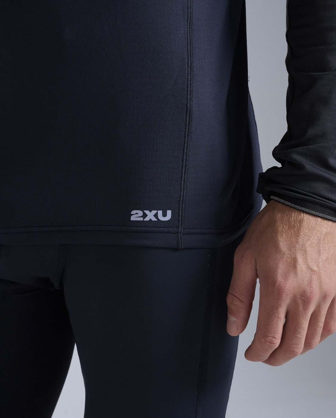 Ignition Grid 1/2 Zip Hoodie, Black/Silver Reflective