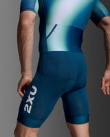 Aero Hex Sleeved Trisuit, Jelly Mint/Majol