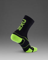 Vectr Cushion Crew Socks, Black/Volt