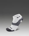 VECTR ULTRALIGHT 1/4 CREW SOCKS - WHITE/GREY