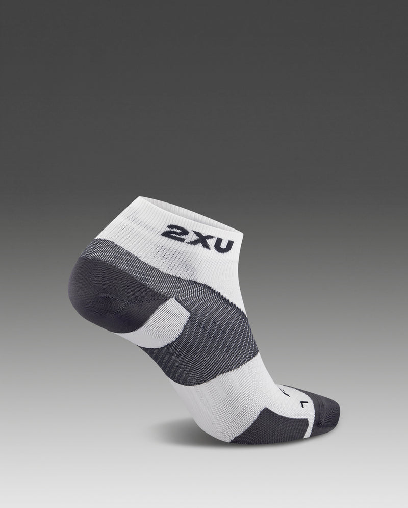 Vectr Ultralight 1/4 Crew Socks, White/Grey
