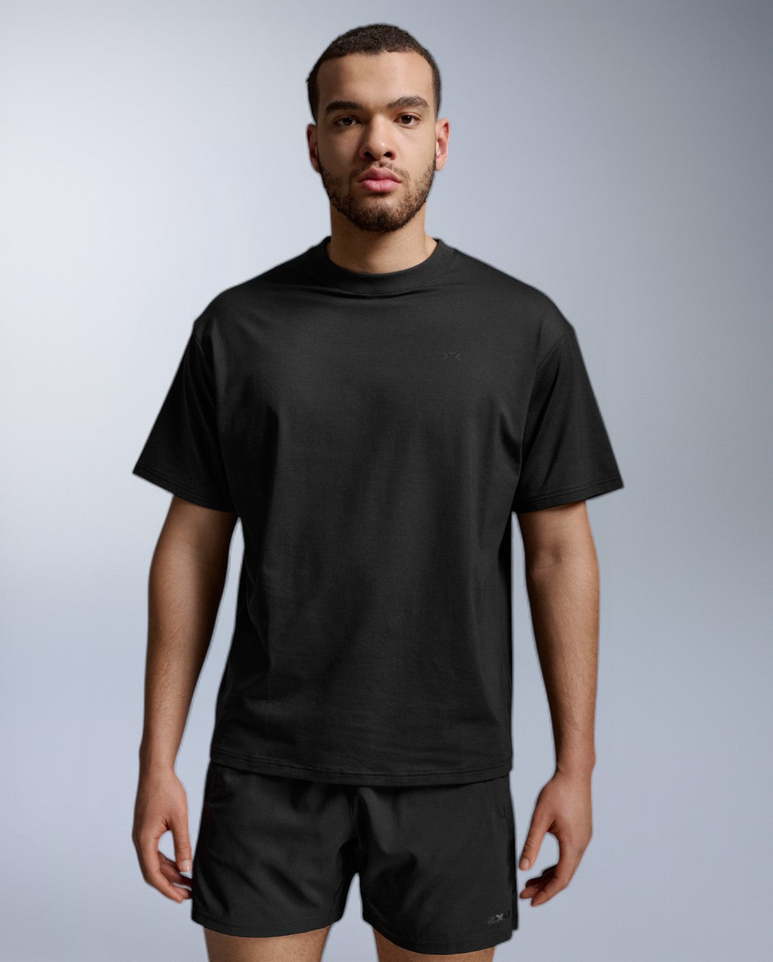 Motion Oversized Tencel Tee, Black/Black