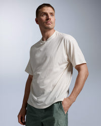 Motion Oversized Tencel Tee, Chalk/Chalk