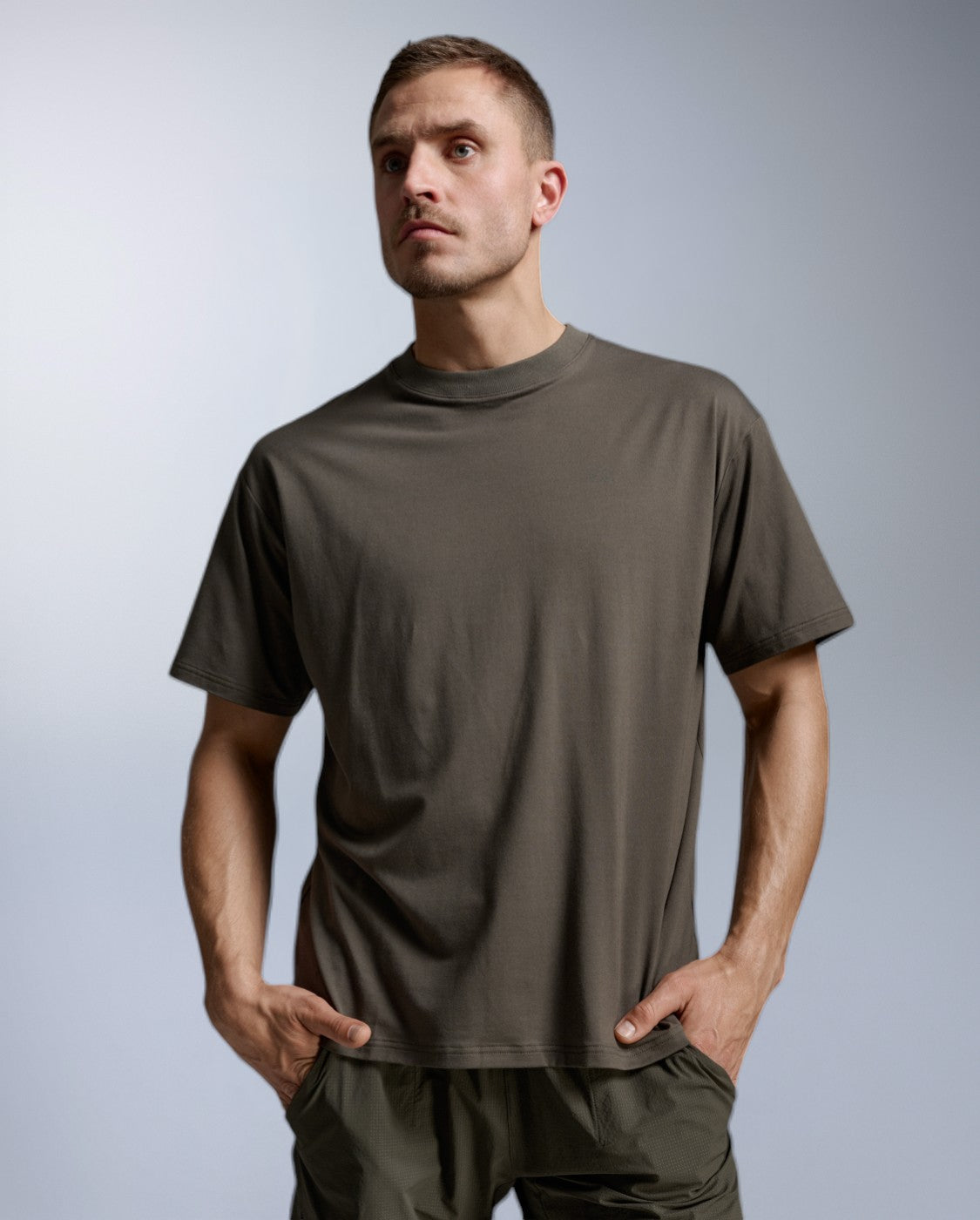 Motion Oversized Tencel Tee, Flint/Flint