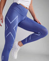 LIGHT SPEED MID-RISE COMPRESSION TIGHTS - MARLIN/HYDRANGEA REFLECTIVE