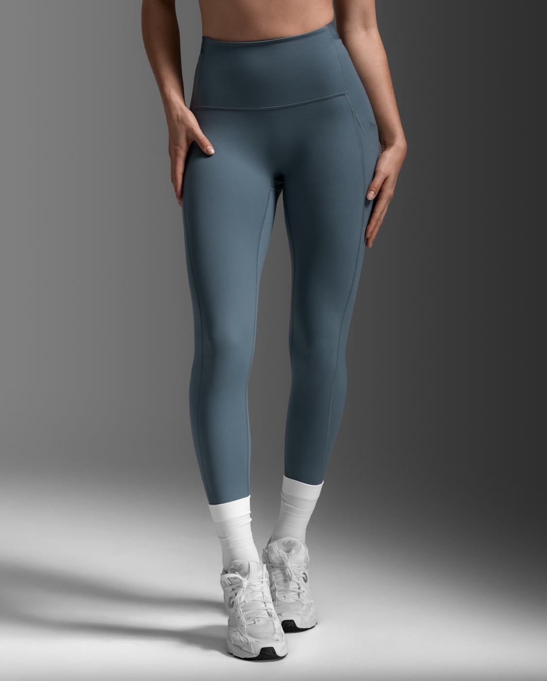 Form Stash Hi-Rise Compression Tights, Dark Sage/Dark Sage