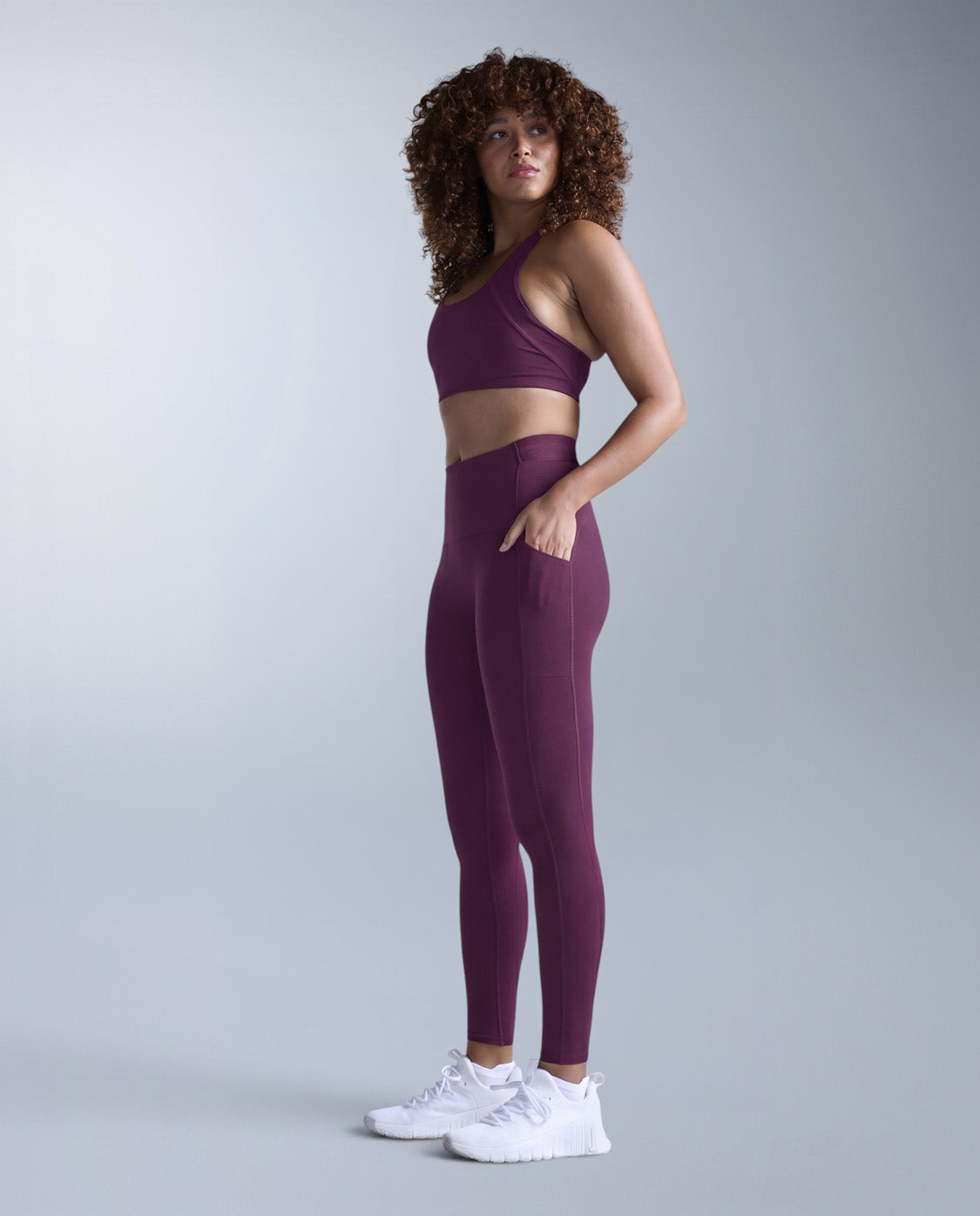 Form Stash Hi-Rise Compression Tights, Sangria/Sangria