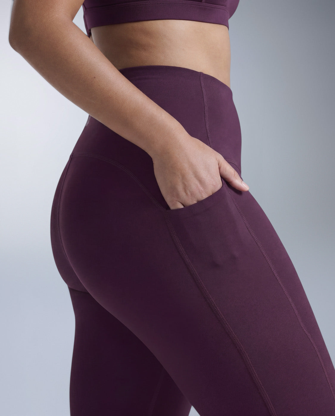 Form Stash Hi-Rise Compression Tights, Sangria/Sangria