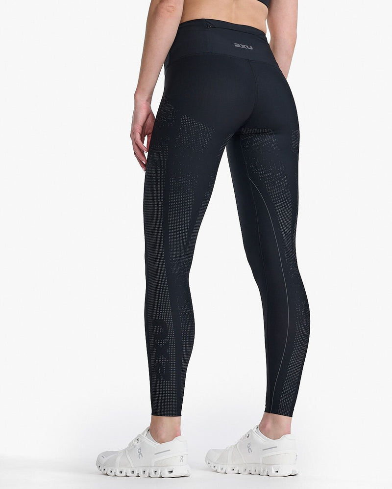 Aero Sculpt Hi-Rise Compression Tights, Black/Black Reflective