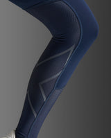 Aero Mesh Hi-Rise Compression Tights, Midnight/Midnight Reflective