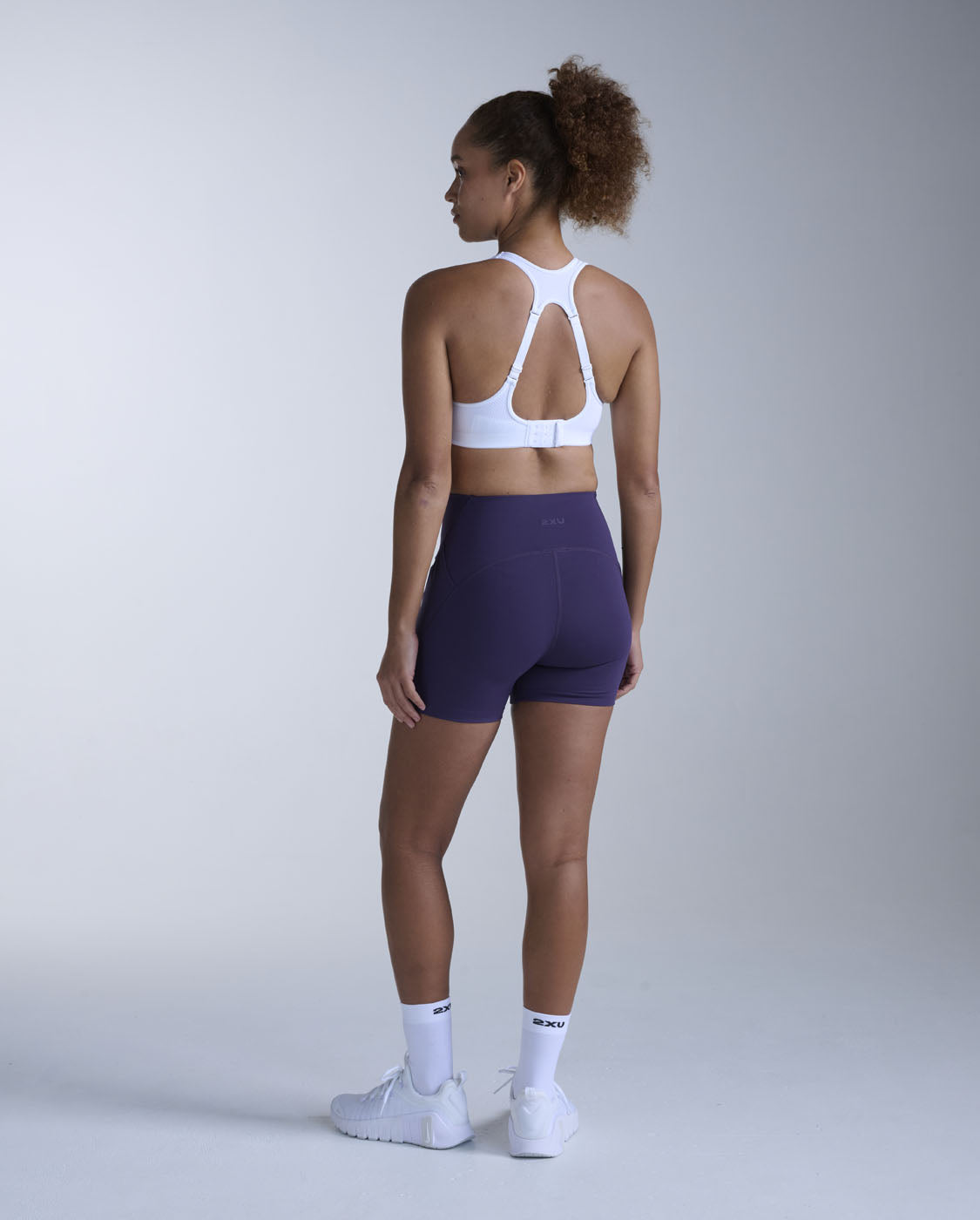 Flex Hi-Rise Compression 4 Inch Shorts, Velvet Purple/Velvet Purple