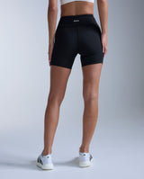 Core Hi-Rise Compression Game Day 5 Inch Shorts, Black/Silver