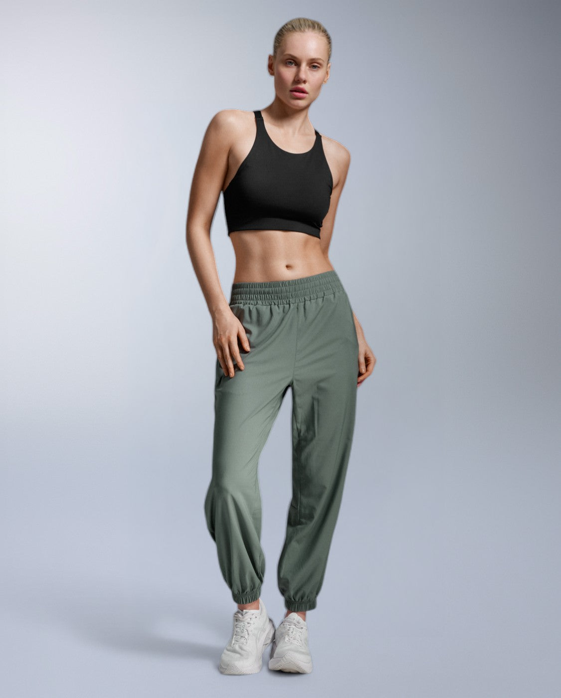 Aero Hi-Rise Woven Jogger, Olive Leaf/Olive Leaf Reflective