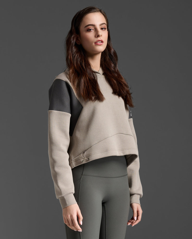 Form Spliced Crop Hoodie