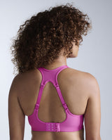 Aero Mesh Medium Impact Bra, Rose Violet/Rose Reflective